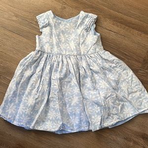 Blue with white flower dress could be casual or formal